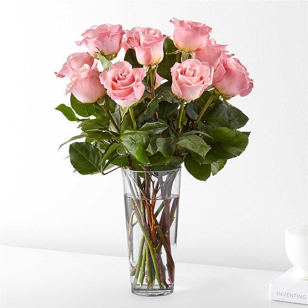 Long Stem Pink Rose Bouquet – POTRATZ FLORAL SHOP & GREENHOUSES, Erie PA