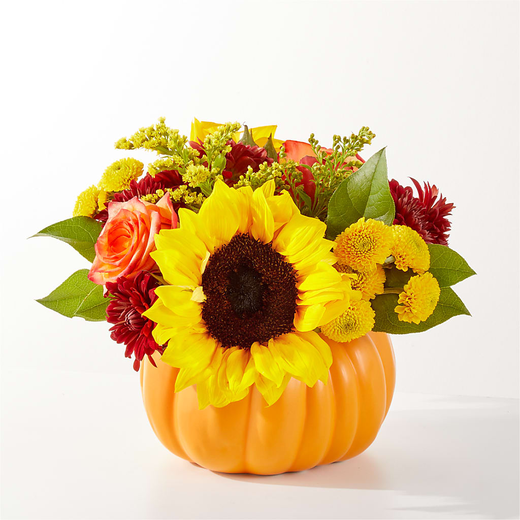 Golden Gourd Pumpkin Bouquet – POTRATZ FLORAL SHOP & GREENHOUSES, Erie PA