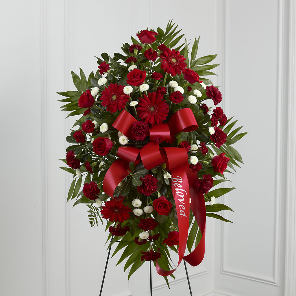Treasured Memories Standing Spray – POTRATZ FLORAL SHOP & GREENHOUSES, Erie PA