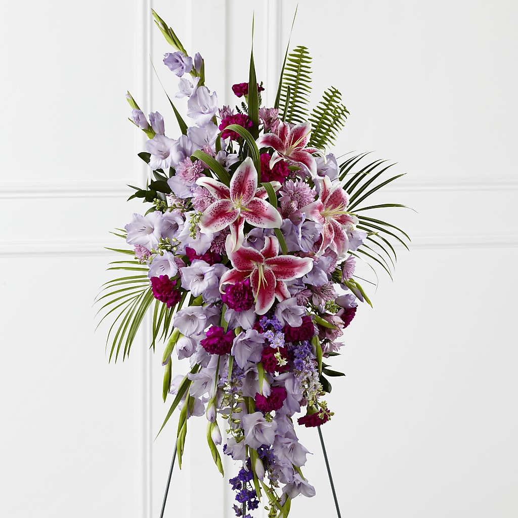 Tender Touch Standing Spray – POTRATZ FLORAL SHOP & GREENHOUSES, Erie PA