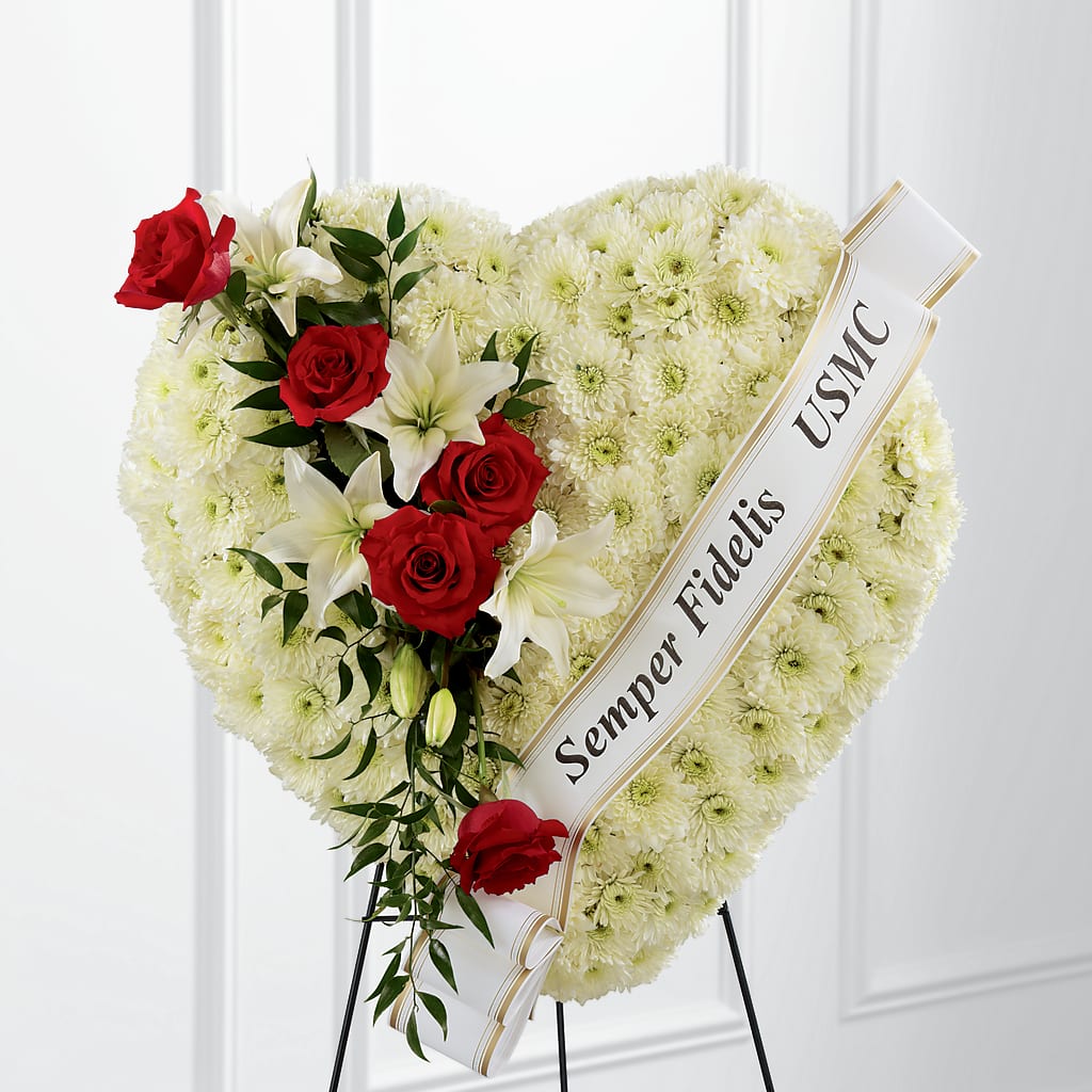 Heartfelt Hero Standing Heart – POTRATZ FLORAL SHOP & GREENHOUSES, Erie PA