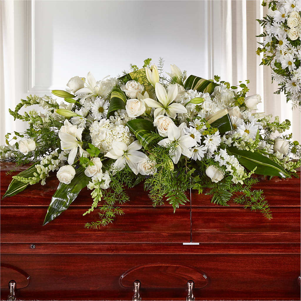 Abundance Casket Spray – POTRATZ FLORAL SHOP & GREENHOUSES, Erie PA