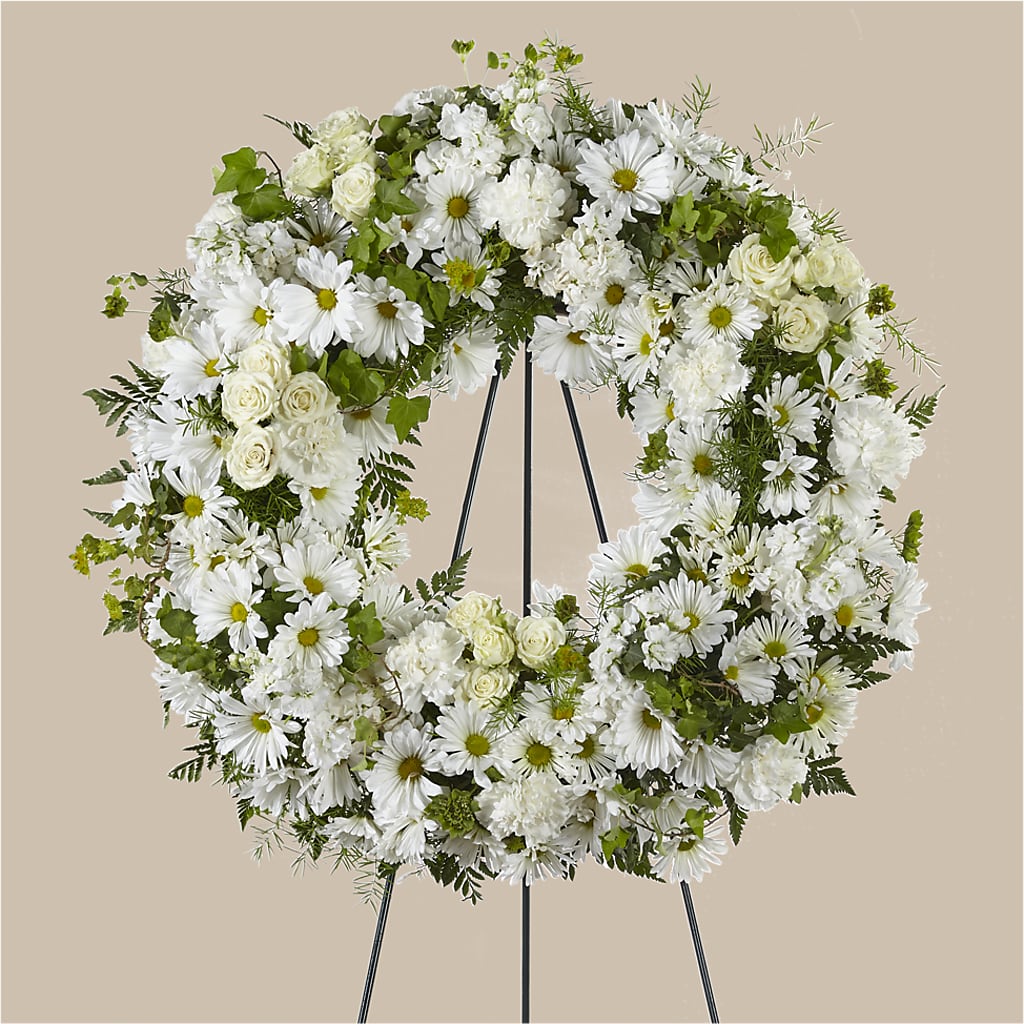 Faithful Wishes Wreath – POTRATZ FLORAL SHOP & GREENHOUSES, Erie PA