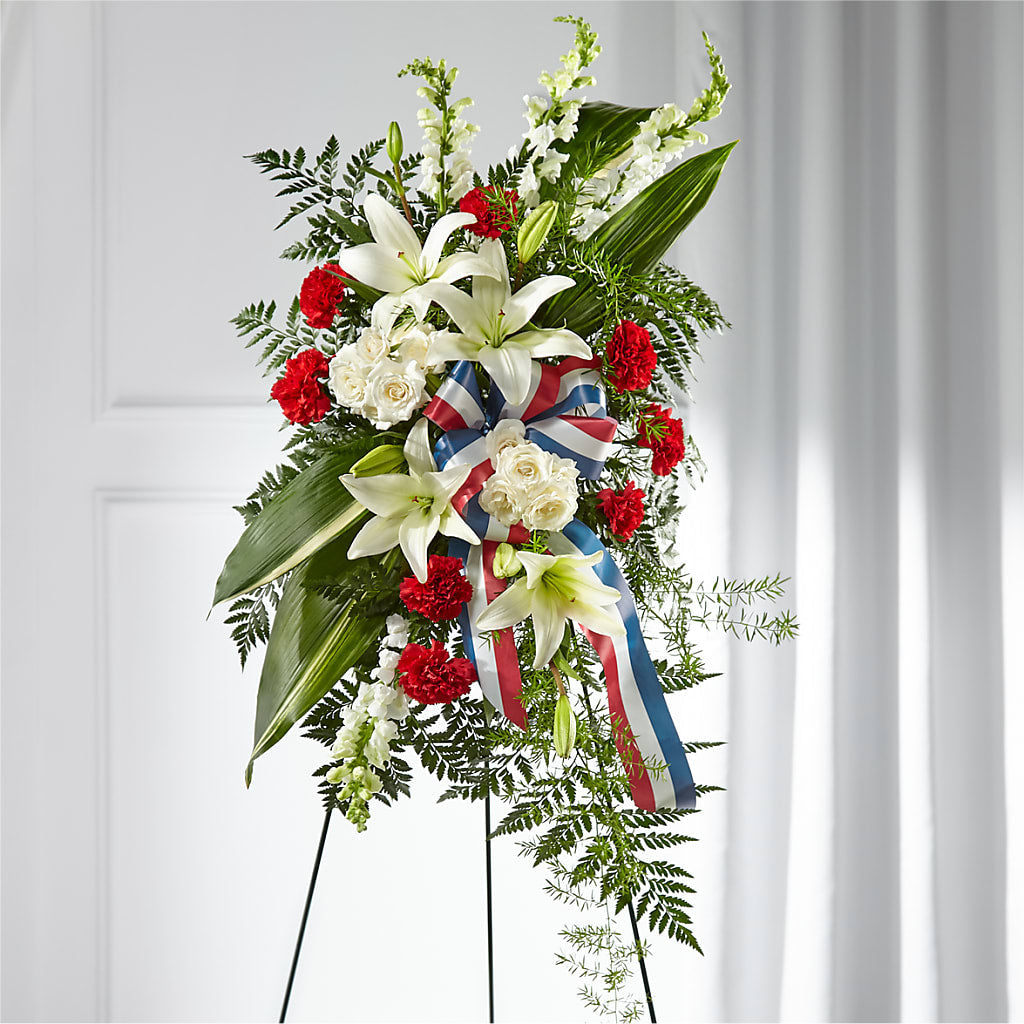 Stars of Life Standing Spray – POTRATZ FLORAL SHOP & GREENHOUSES, Erie PA