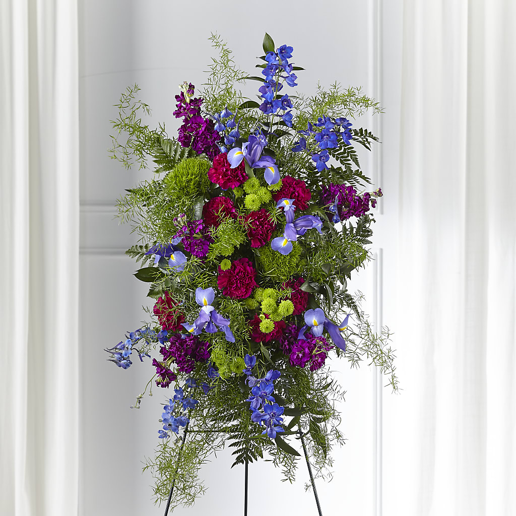 Heavenly Skies Standing Spray – POTRATZ FLORAL SHOP & GREENHOUSES, Erie PA