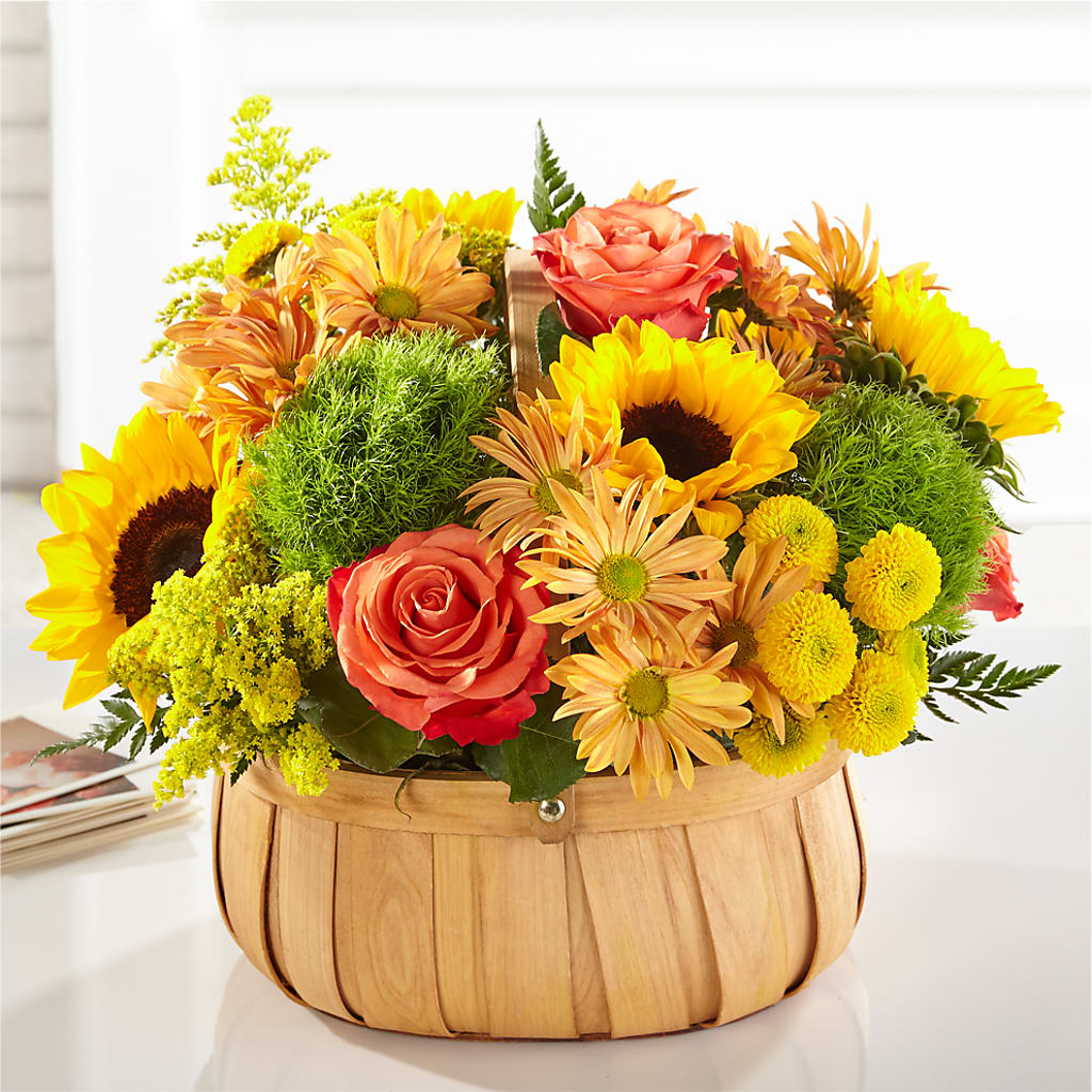Harvest Sunflower Basket – POTRATZ FLORAL SHOP & GREENHOUSES, Erie PA
