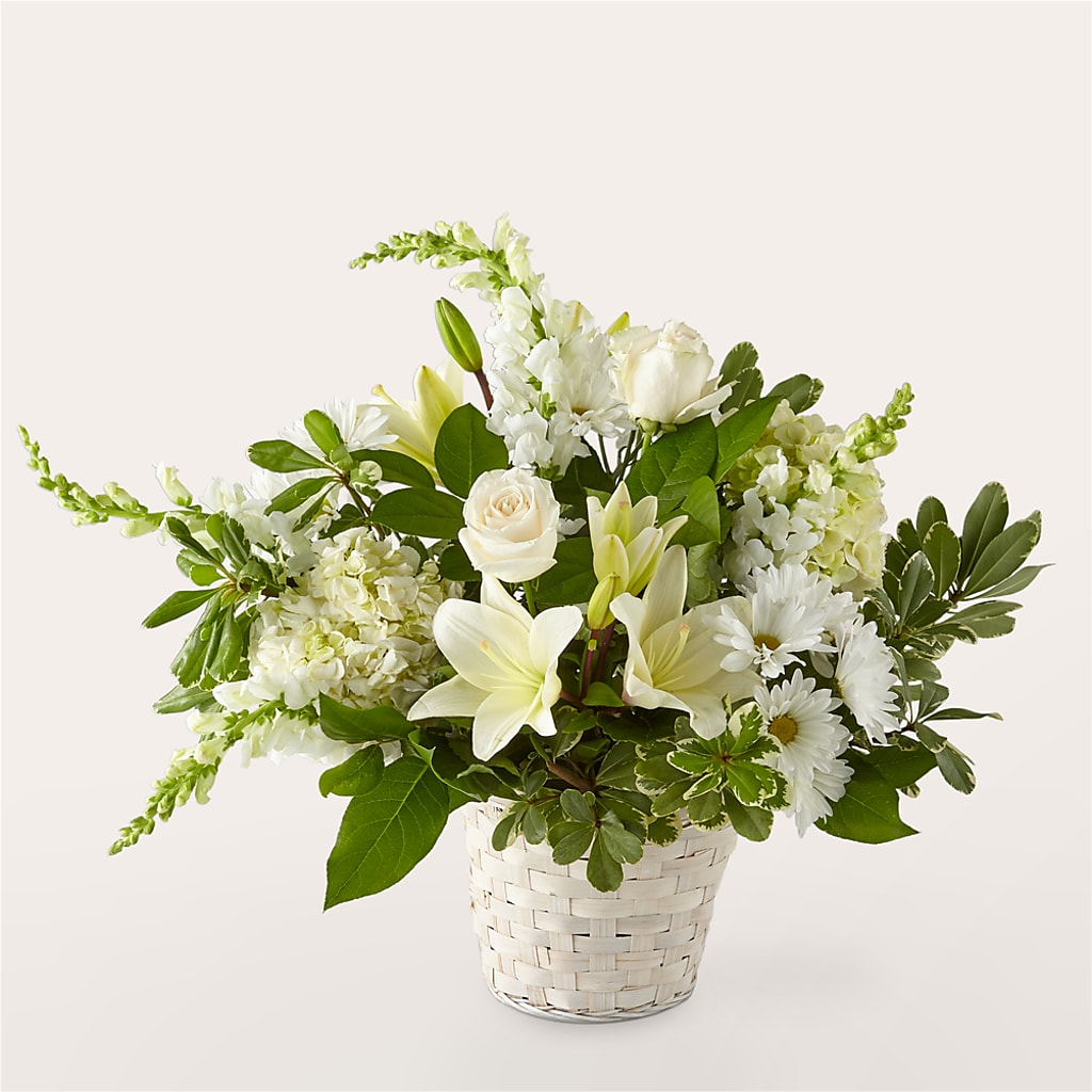 Ivory Elegance Floral Basket – POTRATZ FLORAL SHOP & GREENHOUSES, Erie PA