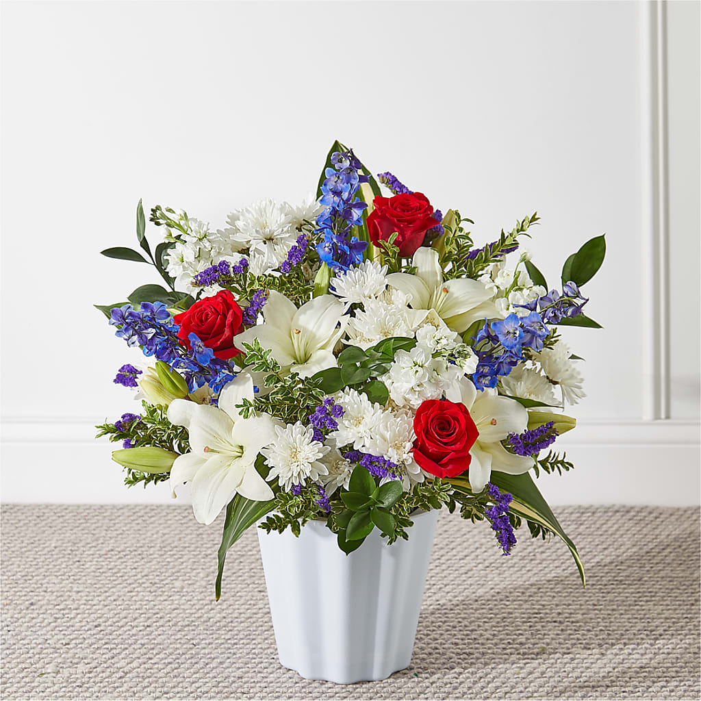 Consoled Floor Basket – POTRATZ FLORAL SHOP & GREENHOUSES, Erie PA