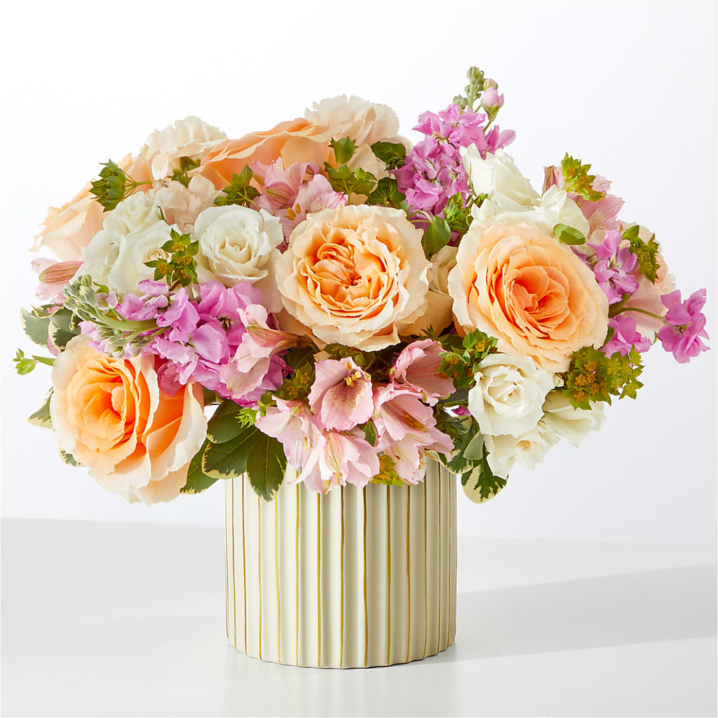 Paradise Bouquet with Ivory Vase – POTRATZ FLORAL SHOP & GREENHOUSES, Erie PA