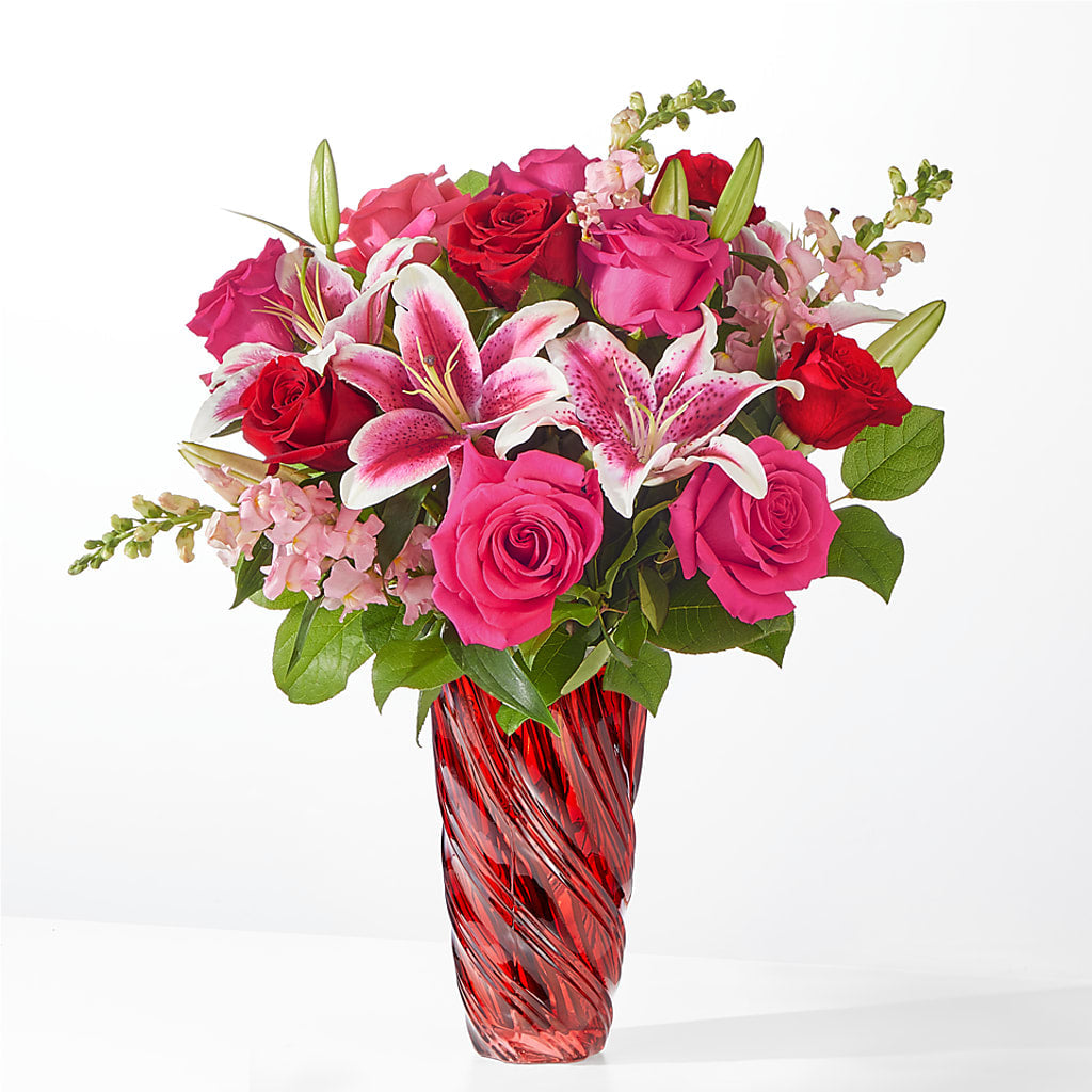 Always You Bouquet with Luxe Swirl Vase – POTRATZ FLORAL SHOP & GREENHOUSES, Erie PA