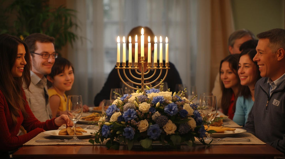 Potartz Image Blooming Brightly: Infuse Hanukkah with the Elegance of Blue & White B ...