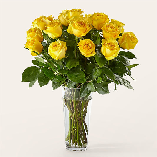 Long Stem Yellow Rose Bouquet – POTRATZ FLORAL SHOP & GREENHOUSES, Erie PA