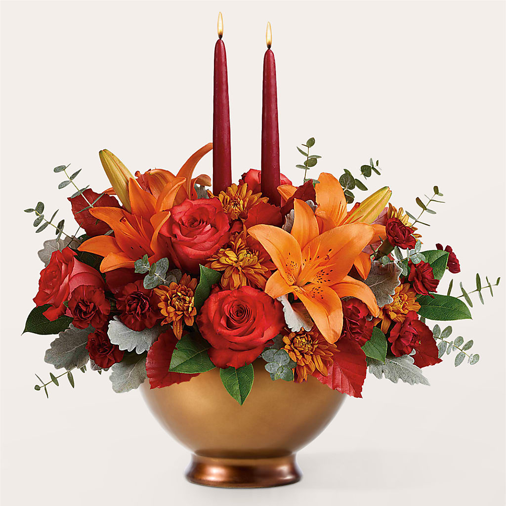 Fruits of Fall Centerpiece – POTRATZ FLORAL SHOP & GREENHOUSES, Erie PA