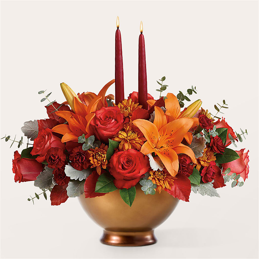 Fruits of Fall Centerpiece – POTRATZ FLORAL SHOP & GREENHOUSES, Erie PA