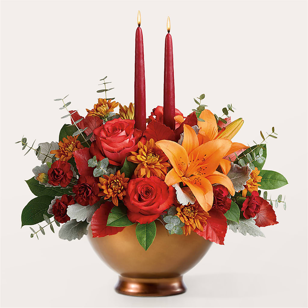 Fruits of Fall Centerpiece – POTRATZ FLORAL SHOP & GREENHOUSES, Erie PA