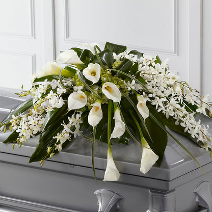 Angel Wings Casket Spray – POTRATZ FLORAL SHOP & GREENHOUSES, Erie PA