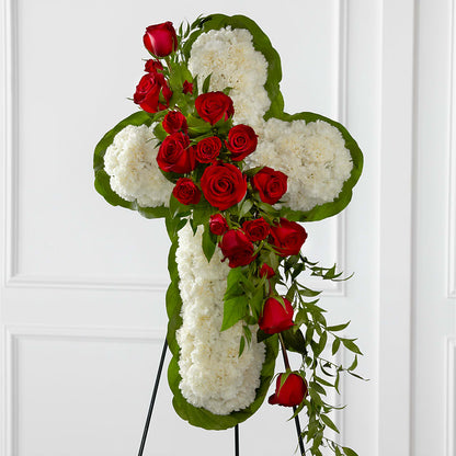 Floral Cross Easel – POTRATZ FLORAL SHOP & GREENHOUSES, Erie PA