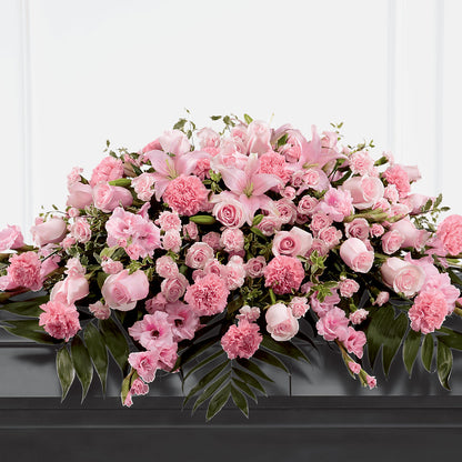 Garden of Comfort Casket Spray (Standard) – POTRATZ FLORAL SHOP & GREENHOUSES, Erie PA