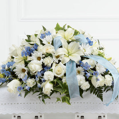 Tender Treasure Casket Spray – POTRATZ FLORAL SHOP & GREENHOUSES, Erie PA