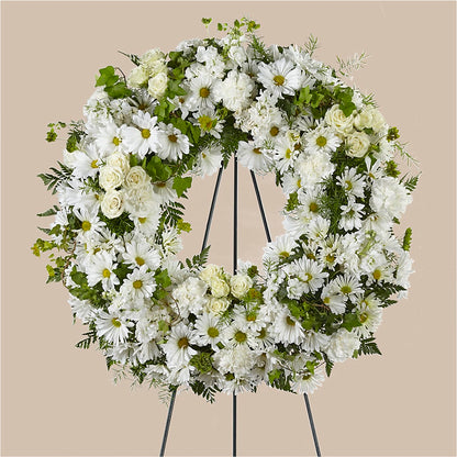 Faithful Wishes Wreath – POTRATZ FLORAL SHOP & GREENHOUSES, Erie PA