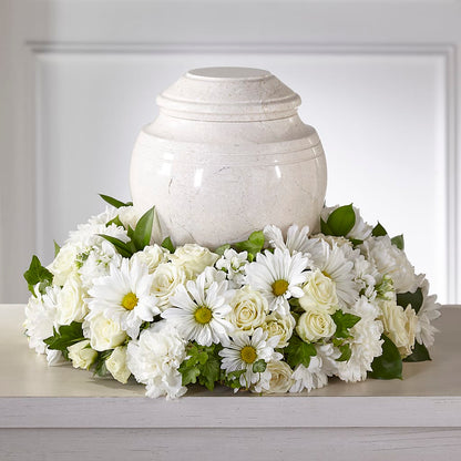 Ivory Gardens Cremation Adornment – POTRATZ FLORAL SHOP & GREENHOUSES, Erie PA
