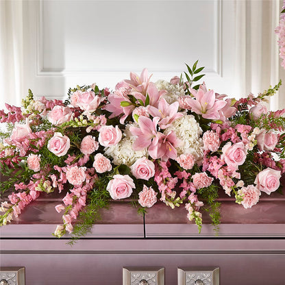 Life & Remembrance Casket Spray – POTRATZ FLORAL SHOP & GREENHOUSES, Erie PA