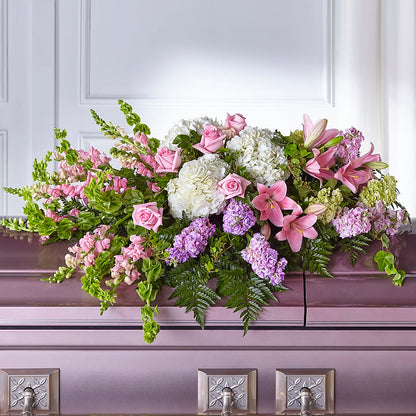 Life's Gratitude Casket Spray – POTRATZ FLORAL SHOP & GREENHOUSES, Erie PA