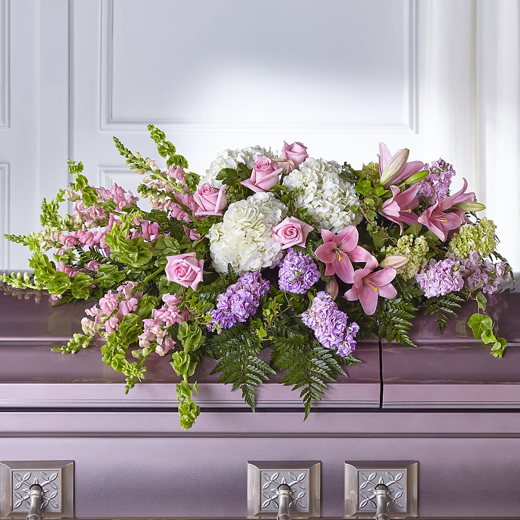 Life's Gratitude Casket Spray – POTRATZ FLORAL SHOP & GREENHOUSES, Erie PA