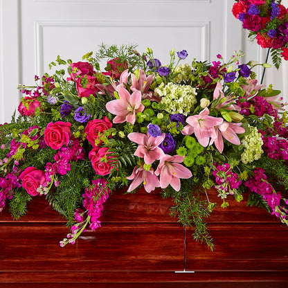 Radiant Tribute Casket Spray – POTRATZ FLORAL SHOP & GREENHOUSES, Erie PA