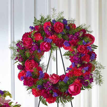 Calming Colors Wreath – POTRATZ FLORAL SHOP & GREENHOUSES, Erie PA