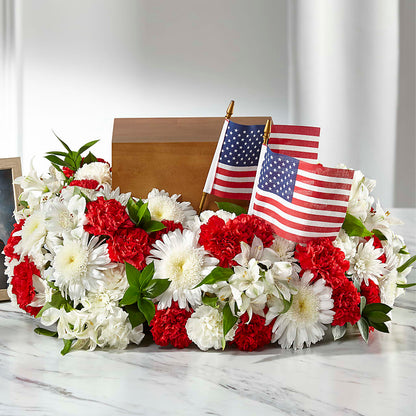 Spirit of Patriotism Cremation Adornment – POTRATZ FLORAL SHOP & GREENHOUSES, Erie PA