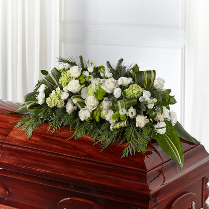 Hopeful Gesture Casket Spray – POTRATZ FLORAL SHOP & GREENHOUSES, Erie PA