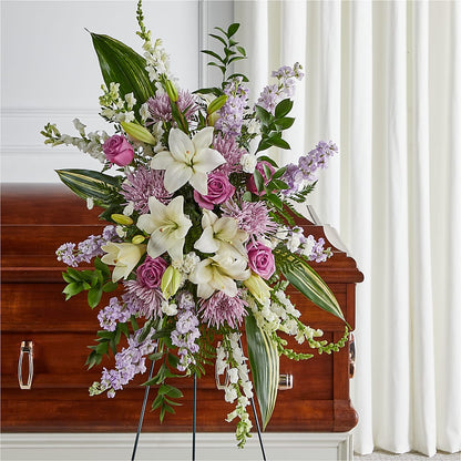 Grateful Hearts Standing Spray – POTRATZ FLORAL SHOP & GREENHOUSES, Erie PA