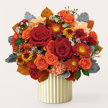 Merlot Bouquet with Ivory Vase – POTRATZ FLORAL SHOP & GREENHOUSES, Erie PA