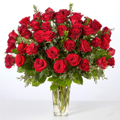 Forever Yours Fifty Stem Red Rose Bouquet – POTRATZ FLORAL SHOP & GREENHOUSES, Erie PA